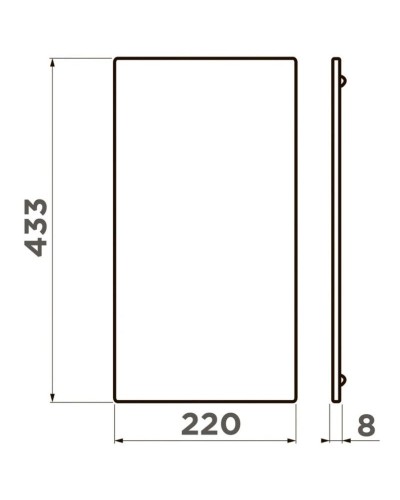 Разделочная доска 43,3х22х0,8 см Omoikiri CB-Sintesi-M-WD wood 4999097