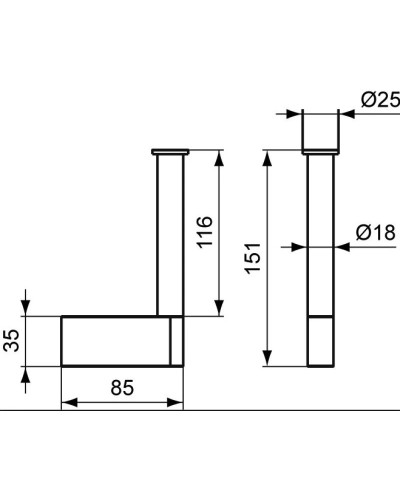 Держатель запасного рулона туалетной бумаги Ideal Standard Connect N1383AA