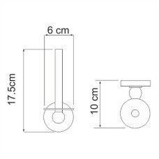Держатель запасного рулона WasserKRAFT Regen K-6997 Хром