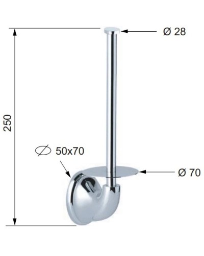 Держатель запасных рулонов Remer Serie 900 NV62CR