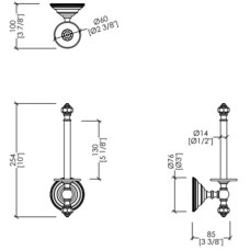Держатель запасных рулонов Devon&Devon Black Diamond BLKD511CR/PS