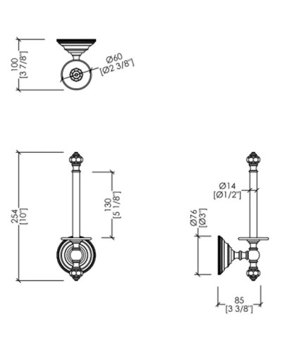 Держатель запасных рулонов Devon&Devon Black Diamond BLKD511CR/PS