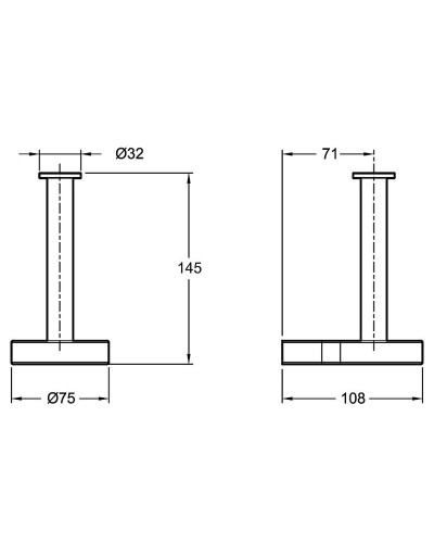 Держатель туалетной бумаги Jacob Delafon Singulier 15217D-CP Хром