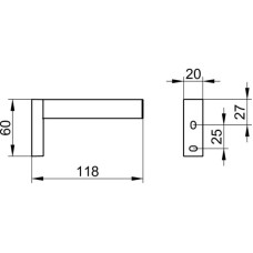 Держатель запасного рулона KEUCO Edition 90 Square 19163010000