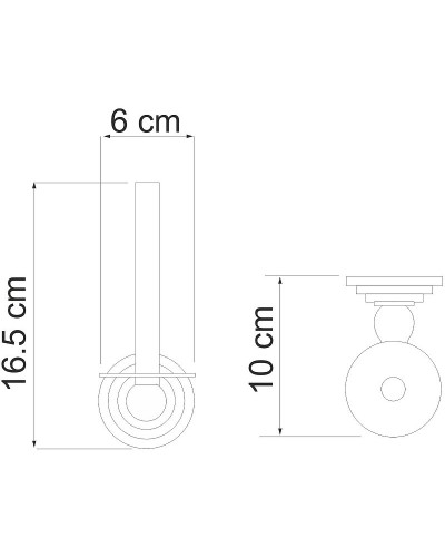 Держатель запасного рулона WasserKRAFT Ammer K-7097 Хром матовый