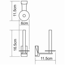Держатель запасного рулона WasserKRAFT Leine K-5097 Хром