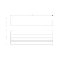 Полотенцедержатель с полкой WONZON & WOGHAND, Брашированное золото (WW-8381A-BG)
