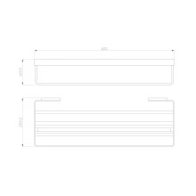 Полотенцедержатель с полкой WONZON & WOGHAND, Хром (WW-8381A)