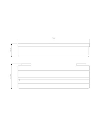 Полотенцедержатель с полкой WONZON & WOGHAND, Хром (WW-8381A)
