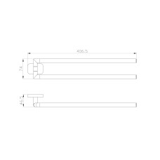Полотенцедержатель поворотный WONZON & WOGHAND, Темный графит (WW-9331)