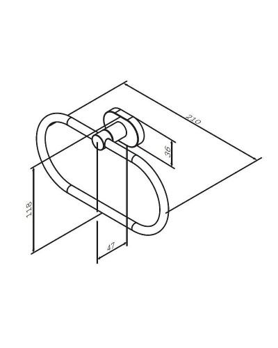 Кольцо для полотенец AM.PM Sense L A7434400 Хром