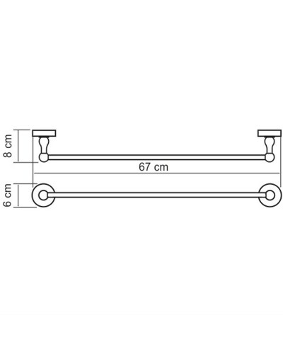 Полотенцедержатель WasserKRAFT Diemel K-2230 Хром