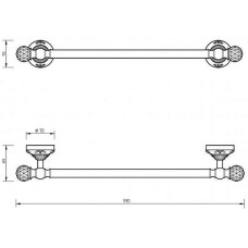 Полотенцедержатель Migliore Cristalia 16811 Хром с кристаллами Swarovski