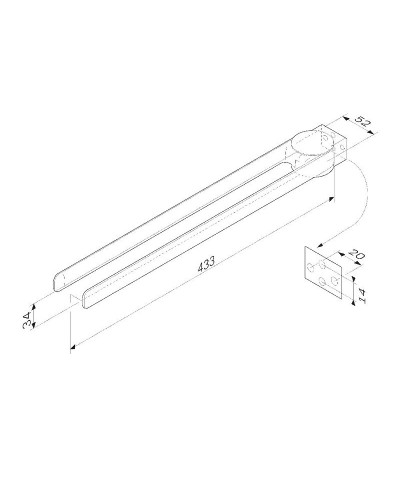 Полотенцедержатель AM.PM Inspire 2.0 A50A32600 поворотный Хром