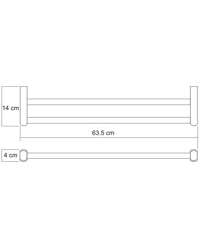Полотенцедержатель WasserKRAFT Berkel K-6840 двойной Хром