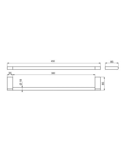 Полотенцедержатель 45 см Ideal Standard Connect N1386AA