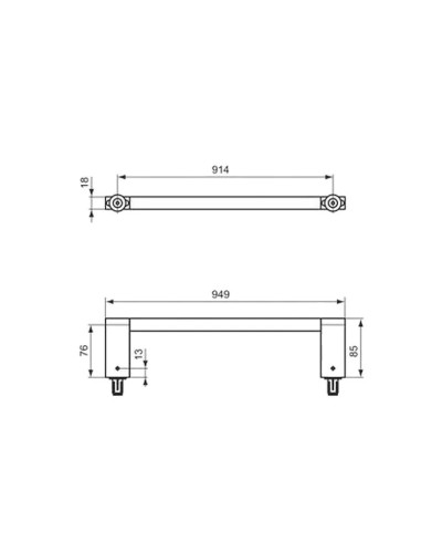 Полотенцедержатель фронтальный 100 см Ideal Standard Connect E6984AA