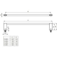 Полотенцедержатель фронтальный 85 см Ideal Standard Connect E6983AA
