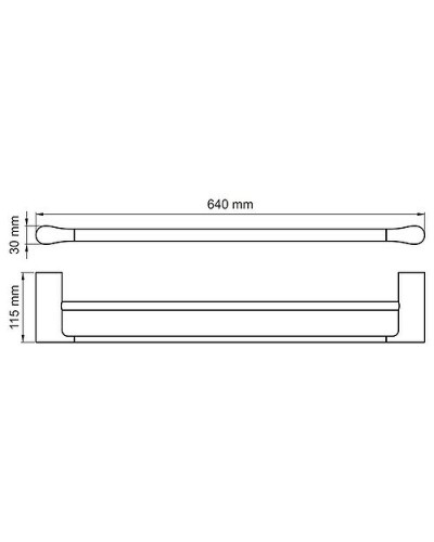 Полотенцедержатель WasserKRAFT Aisch K-5940 двойной Золото матовое