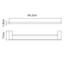 Полотенцедержатель WasserKRAFT Sauer K-7940 двойной Золото