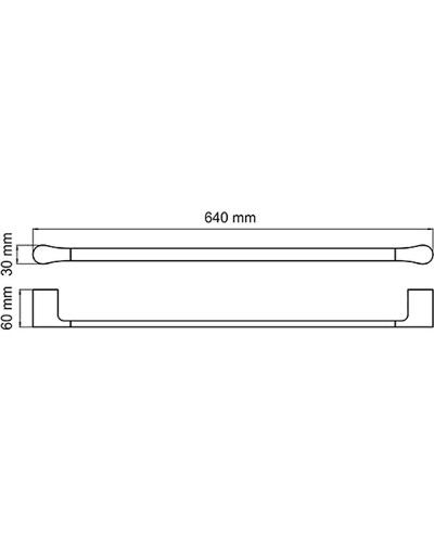 Полотенцедержатель WasserKRAFT Glan K-5130 Черный глянцевый