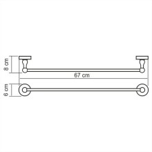 Полотенцедержатель WasserKRAFT Regen K-6930 Хром