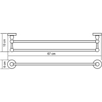 Полотенцедержатель WasserKRAFT Aland K-8540 двойной Хром