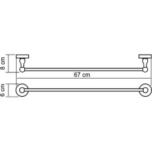 Полотенцедержатель WasserKRAFT Aland K-8530 Хром