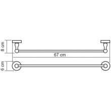 Полотенцедержатель WasserKRAFT Nau K-7730 Хром