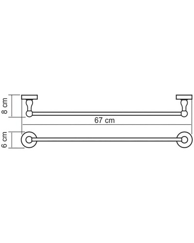 Полотенцедержатель WasserKRAFT Nau K-7730 Хром