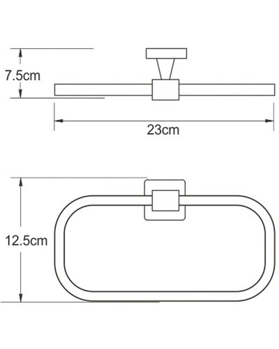 Кольцо для полотенец WasserKRAFT Dill K-3960 Хром