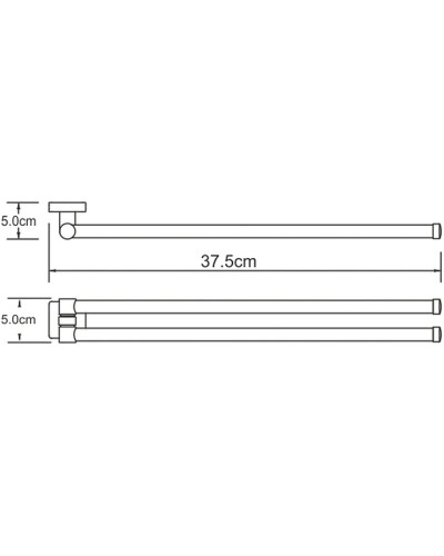 Полотенцедержатель WasserKRAFT Dill K-3931 поворотный Хром