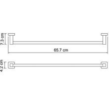Полотенцедержатель WasserKRAFT Dill K-3930 Хром