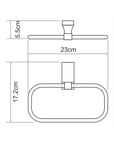Кольцо для полотенец WasserKRAFT Lopau K-6060 Хром