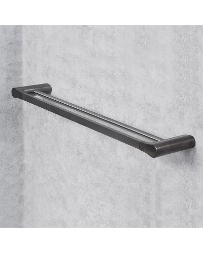 Полотенцедержатель WasserKRAFT Wiese K-8940 двойной Оружейная сталь