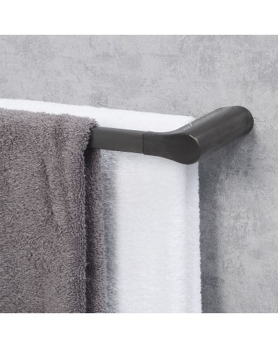 Полотенцедержатель WasserKRAFT Wiese K-8940 двойной Оружейная сталь