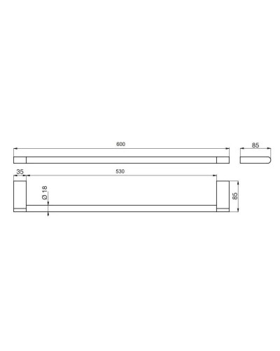 Полотенцедержатель 60 см Ideal Standard Connect N1387AA