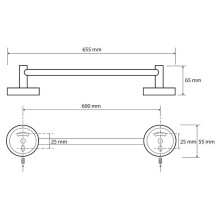 Полотенцедержатель Bemeta Omega 104104042 Хром