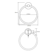 Кольцо для полотенец Bemeta Omega 104104062 Хром