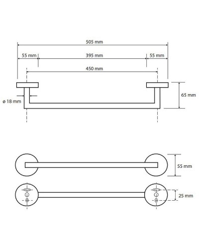 Полотенцедержатель Bemeta Omega 104204022 Хром