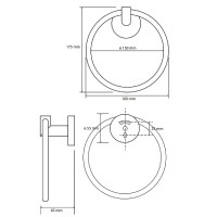 Кольцо для полотенец Bemeta Omega 104204062 Хром