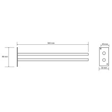 Полотенцедержатель Bemeta Omega 104704142 двойной Хром