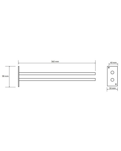 Полотенцедержатель Bemeta Omega 104704142 двойной Хром