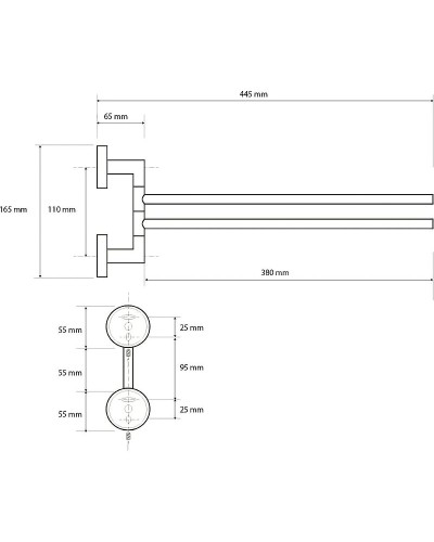 Полотенцедержатель Bemeta Neo 104204105 поворотный Нержавеющая сталь