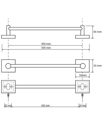 Полотенцедержатель Bemeta Beta 132104022 Хром