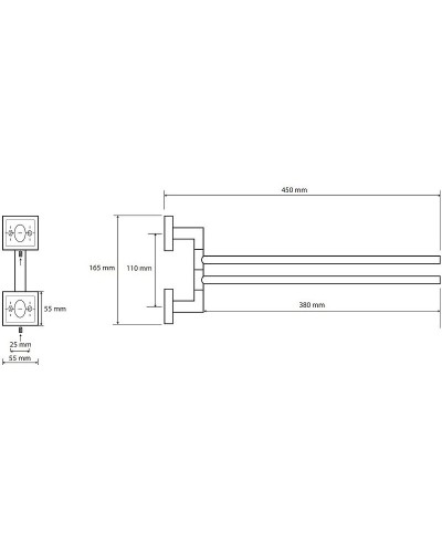 Полотенцедержатель Bemeta Beta 132204102 поворотный Хром