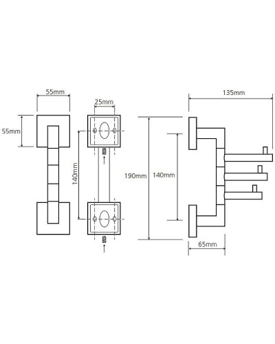 Тройной крючок Bemeta Beta 132206072 Хром