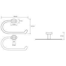 Полотенцедержатель Bemeta Oval 118404061 Хром