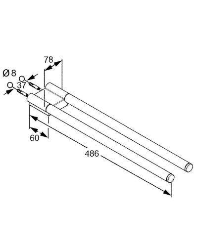 Двойной полотенцедержатель Kludi A-Xes 4897705