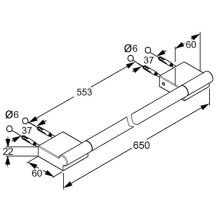 Полотенцедержатель 65 см Kludi A-Xes 4898005
